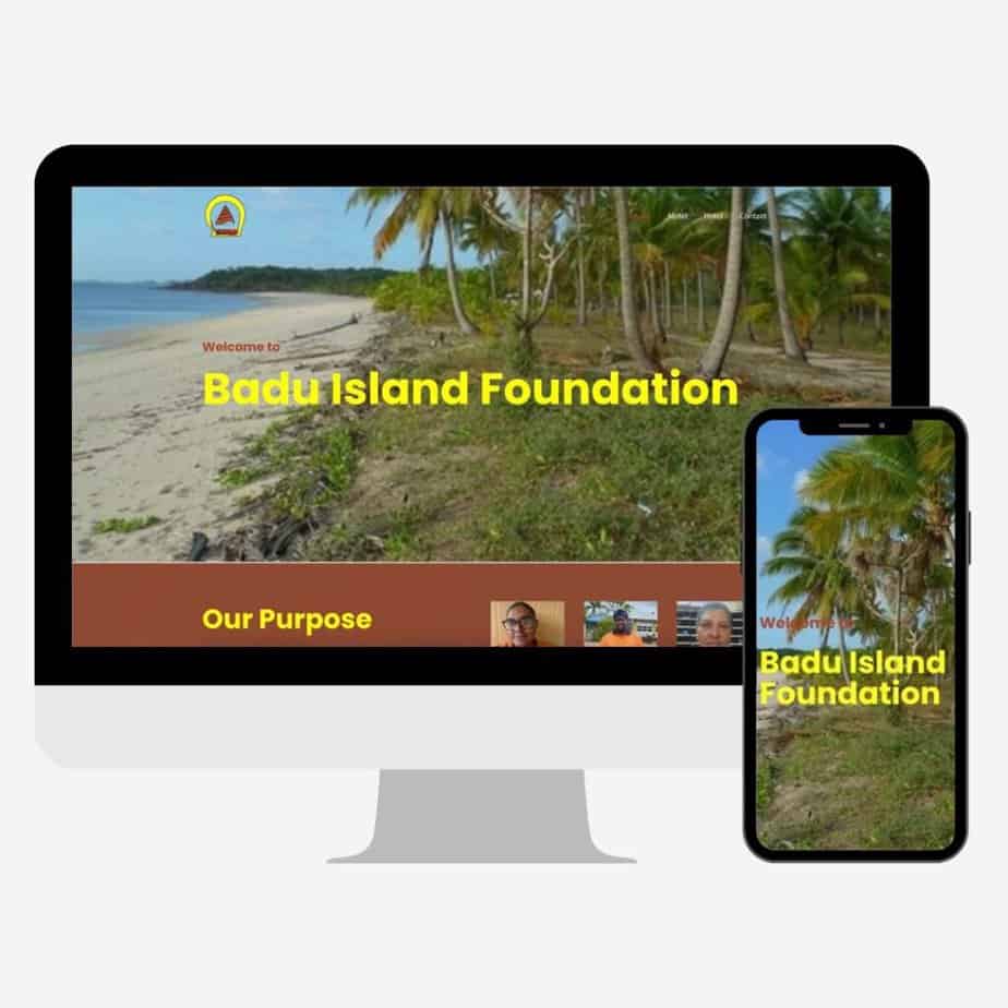 Badu Island website design