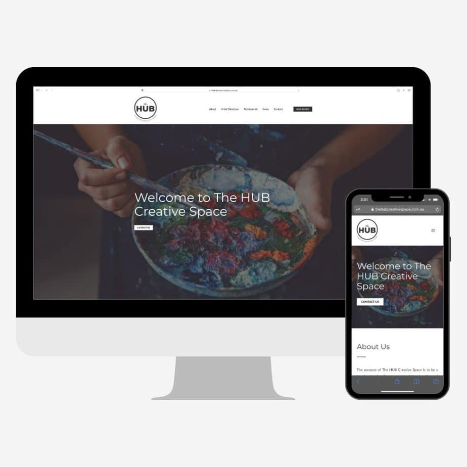 The Hub website design