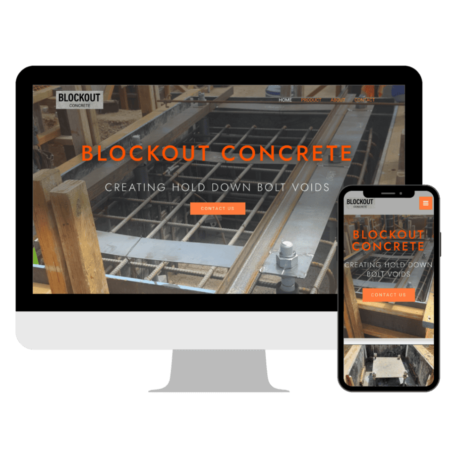 Blockout Concrete website design