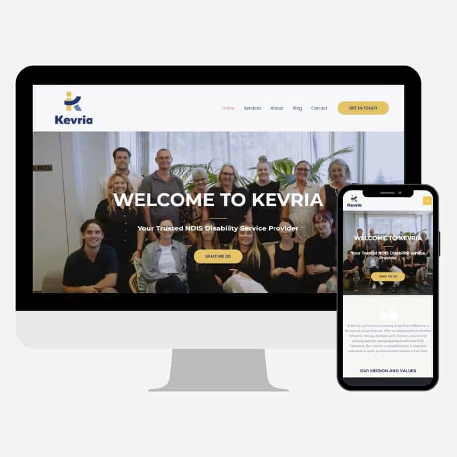 Kevria website design