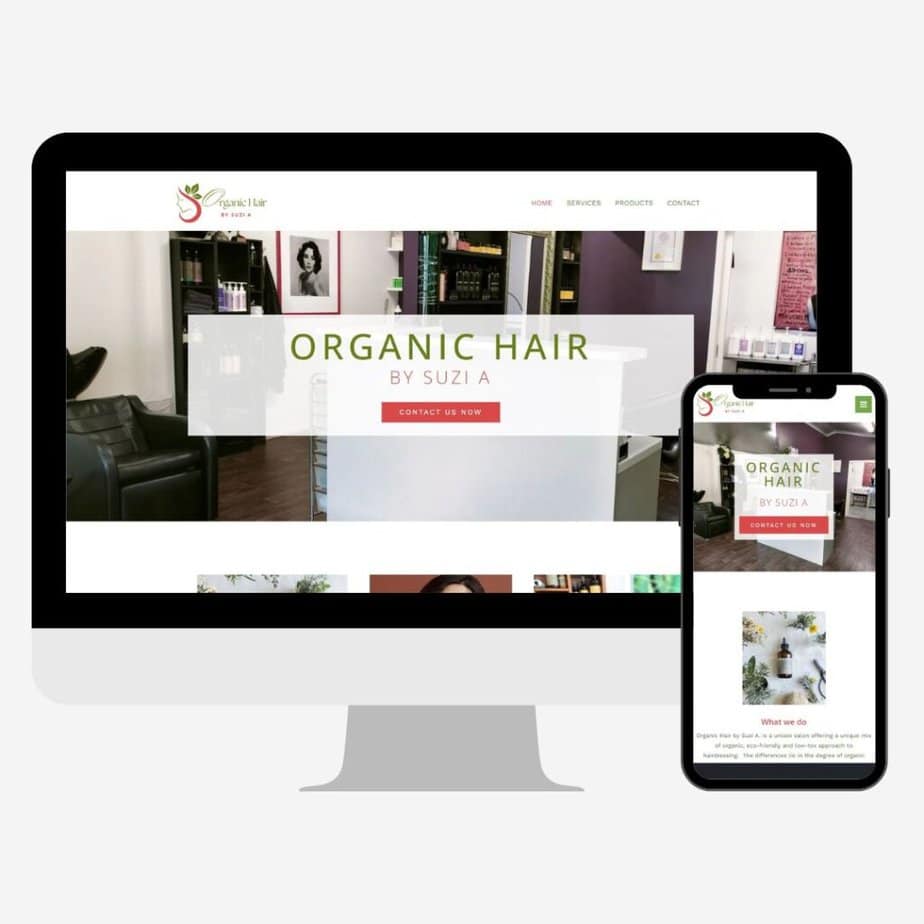 Organic Hair by Suzi A website design