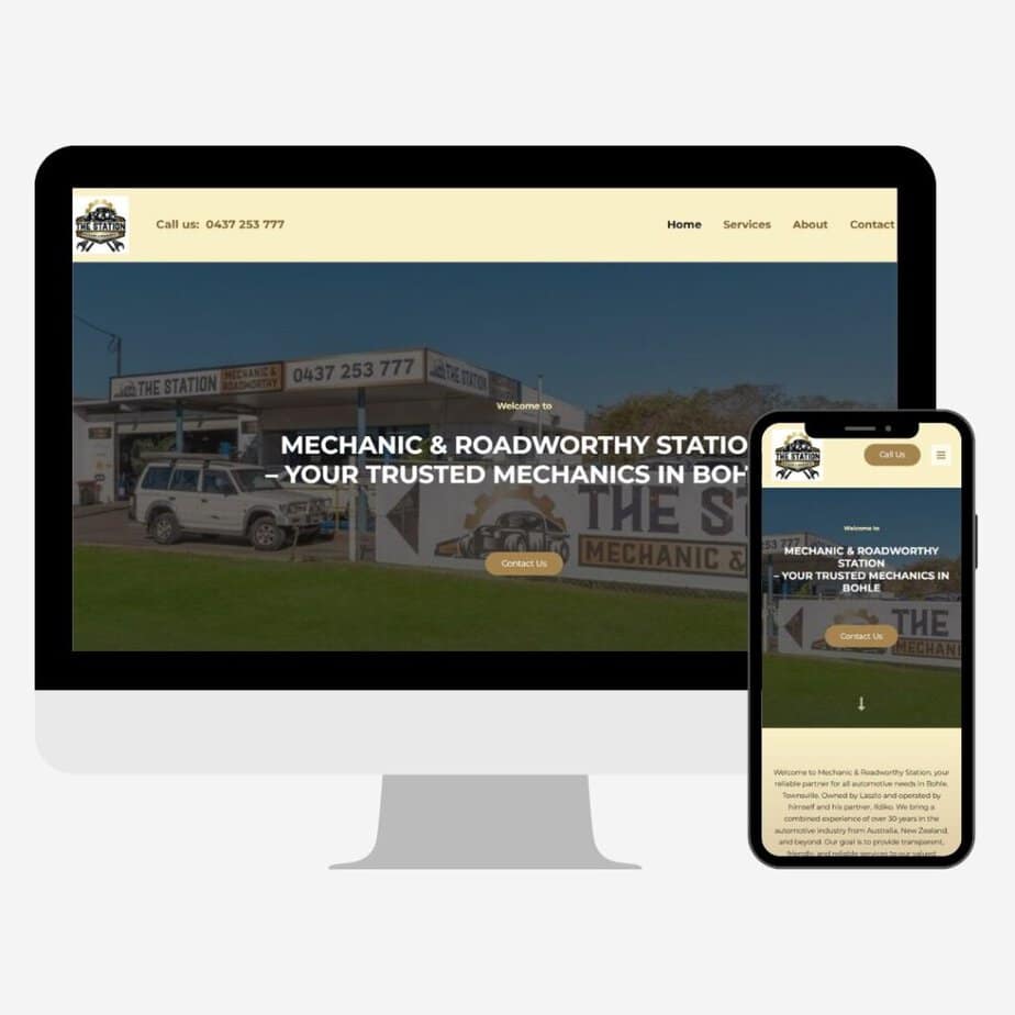 Mechanic and Roadworthy Station website design